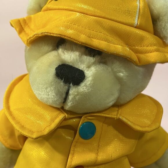 Original Brass Button Bear Harper Stuffed Teddy In Yellow Rain Coat With Tag - Picture 11 of 13